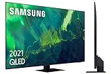 Samsung QLED 4K 2021 55Q74A - Smart TV de 55' con Resolución 4K UHD, Procesador QLED 4K con IA, Quantum HDR10+, Wide Viewing Angle, Motion Xcelerator Turbo+, OTS Lite y Alexa Integrada, Color Negro