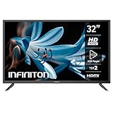 INFINITON Television LED INTV-32N310-32' HD Ready - 300Hz, Modo Hotel, USB y Hdmi, Clase F